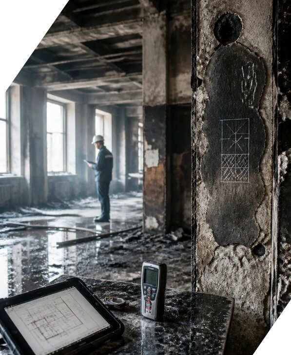 Обследование зданий после пожара в Новокубанске от 15597 р. | ЭкспертизаРоссия