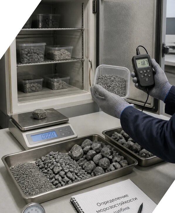 Определение морозостойкости щебня в Новокубанске от 3639 р. | ЭкспертизаРоссия